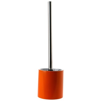 Toilet Brush Toilet Brush Holder, Orange Steel, Free Standing, Round Gedy YU33-67